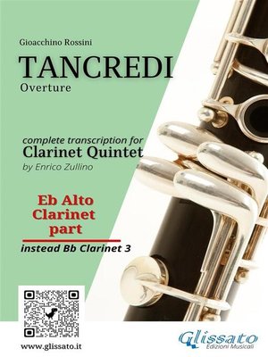 cover image of Eb alto Clarinet (instead Bb 3) part of "Tancredi" for Clarinet Quintet